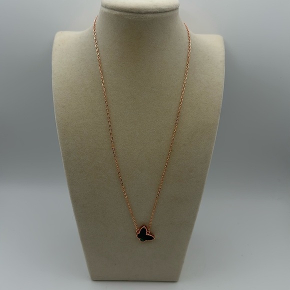 Malachite Butterfly Pendant Necklace - Picture 8 of 8